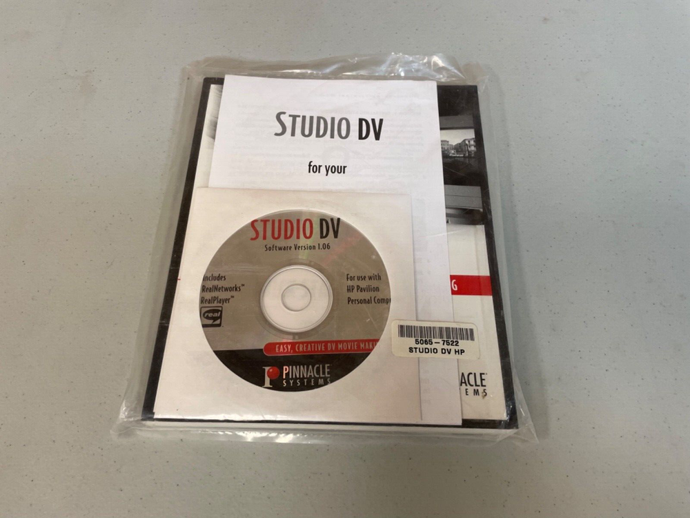 Pinnacle Systems Video Editing Software DVD - STUDIO DV 1.06 Sealed Vintage