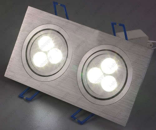 LED Ceiling Light Rectangle Lamp Dual-head Downlight Living Room Office Kitchen