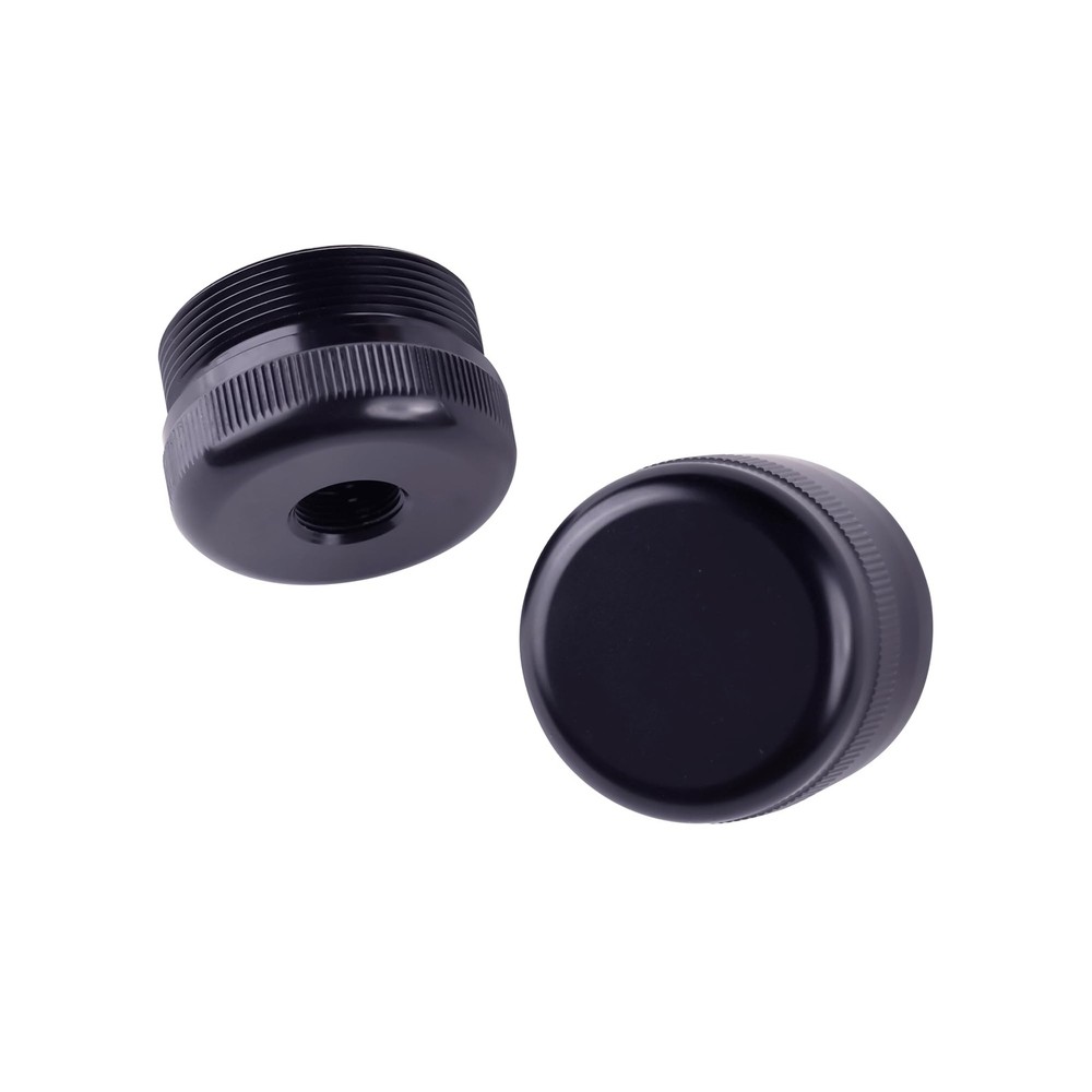 1/2-28 Threaded Aluminum End Caps Black Threading For Secure Attachment