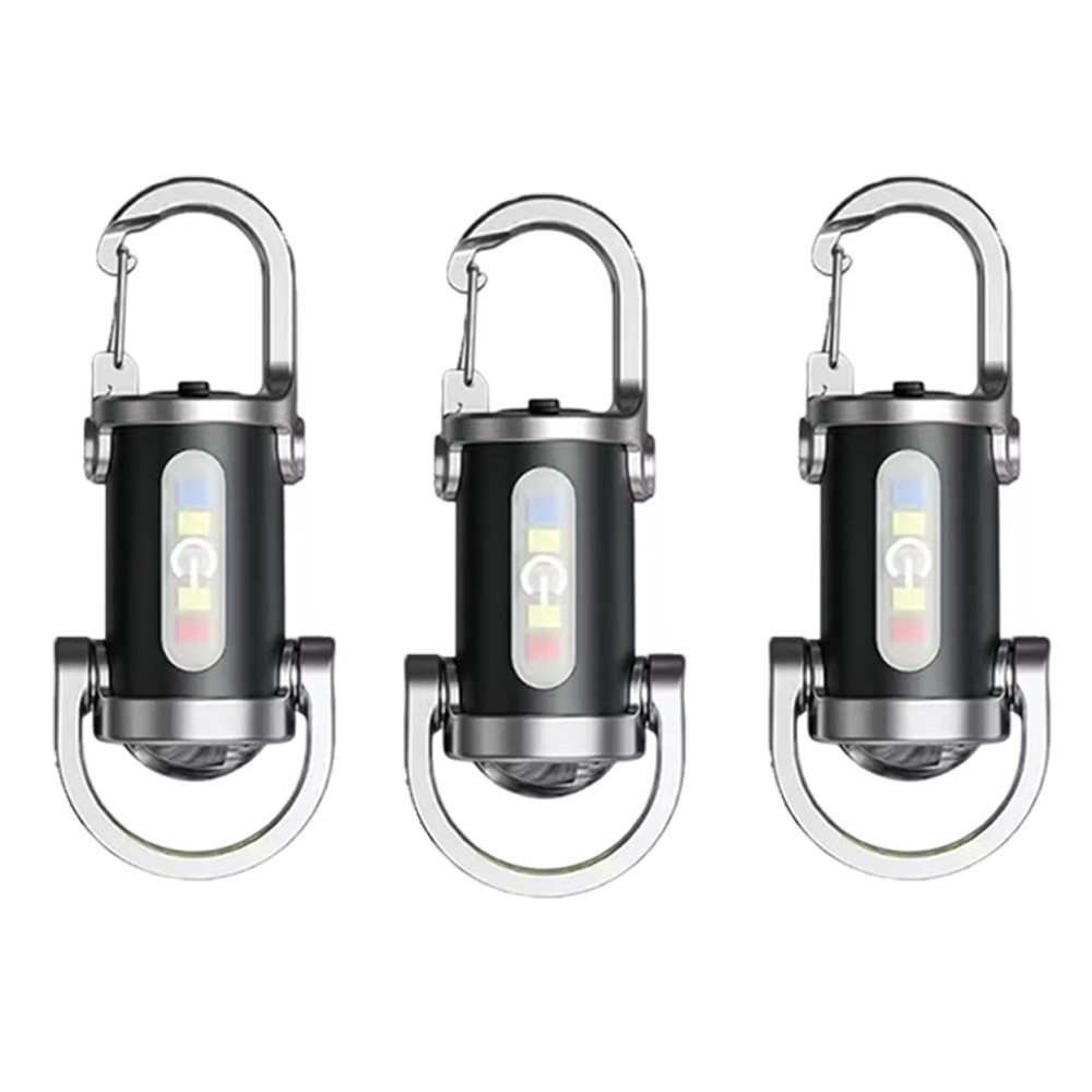 3~9PACK Super Bright LED Mini Flashlight USB Rechargeable Pocket Keychain Torch