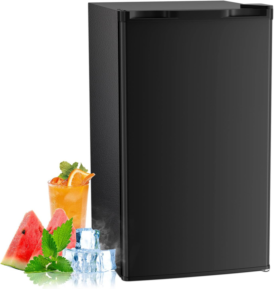 3.2 Cu.Ft. Mini Fridge with Freezer, Small Refrigerators with Adjustable Thermos