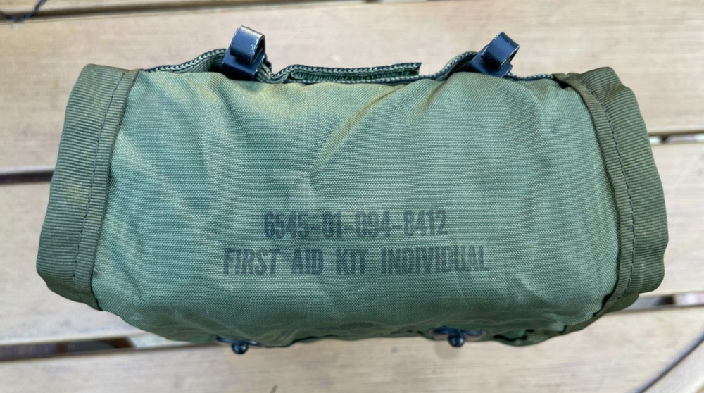 USGI ALICE INDIVIDUAL FIRST AID KIT POUCH WITH NEW PLASTIC INSERT CASE (IFAK)