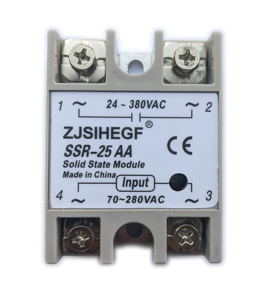 Solid State Relay Module (SSR-25AA) 70-240VAC Input 24-380VAC Output 25A Load