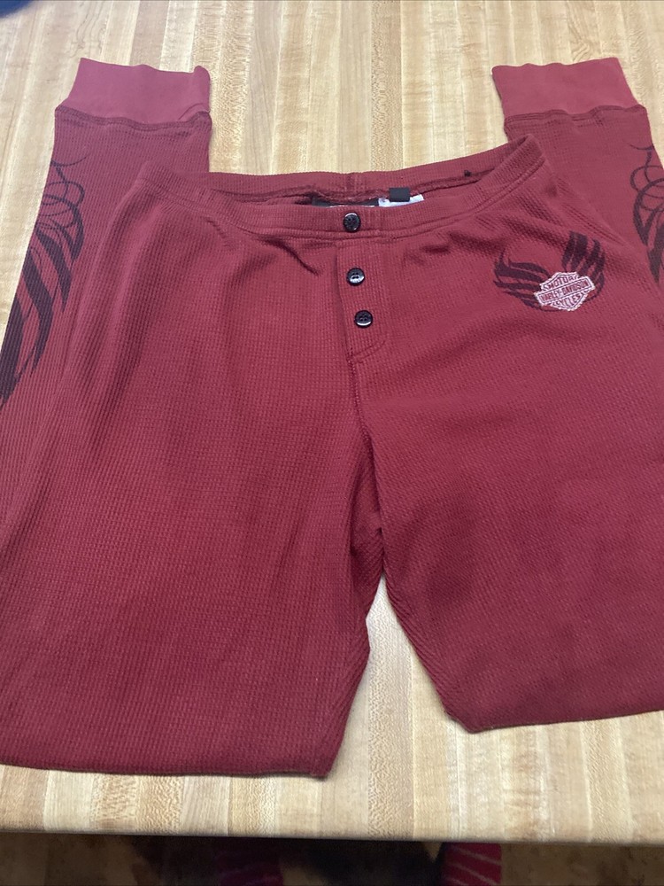 Motor Harley Davidson Maroon Sleeper Pants Small