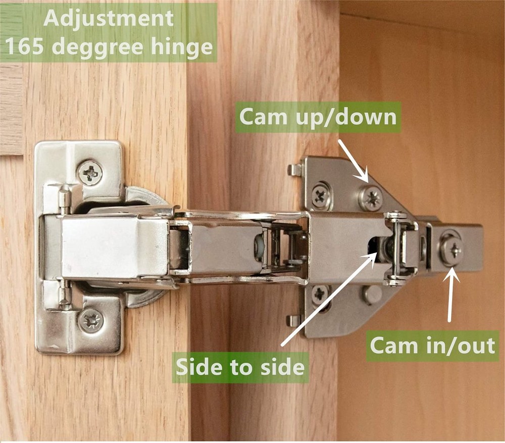 Lazy Susan Corner Hinge Clip-on 165 Angle Cabinet Hardware with Face Frame Base