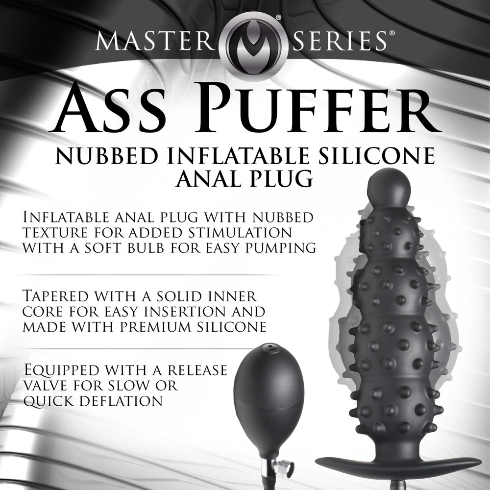 Silicone Ass Puffer Nubbed Inflatable Silicone Anal Plug Expandable Buttplug