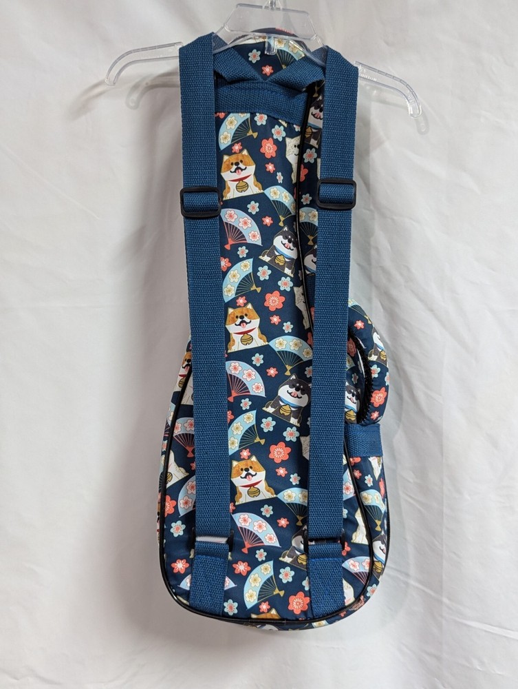 Violin Backpack Padded Cat Design Pocket Handle Adjustable Straps
