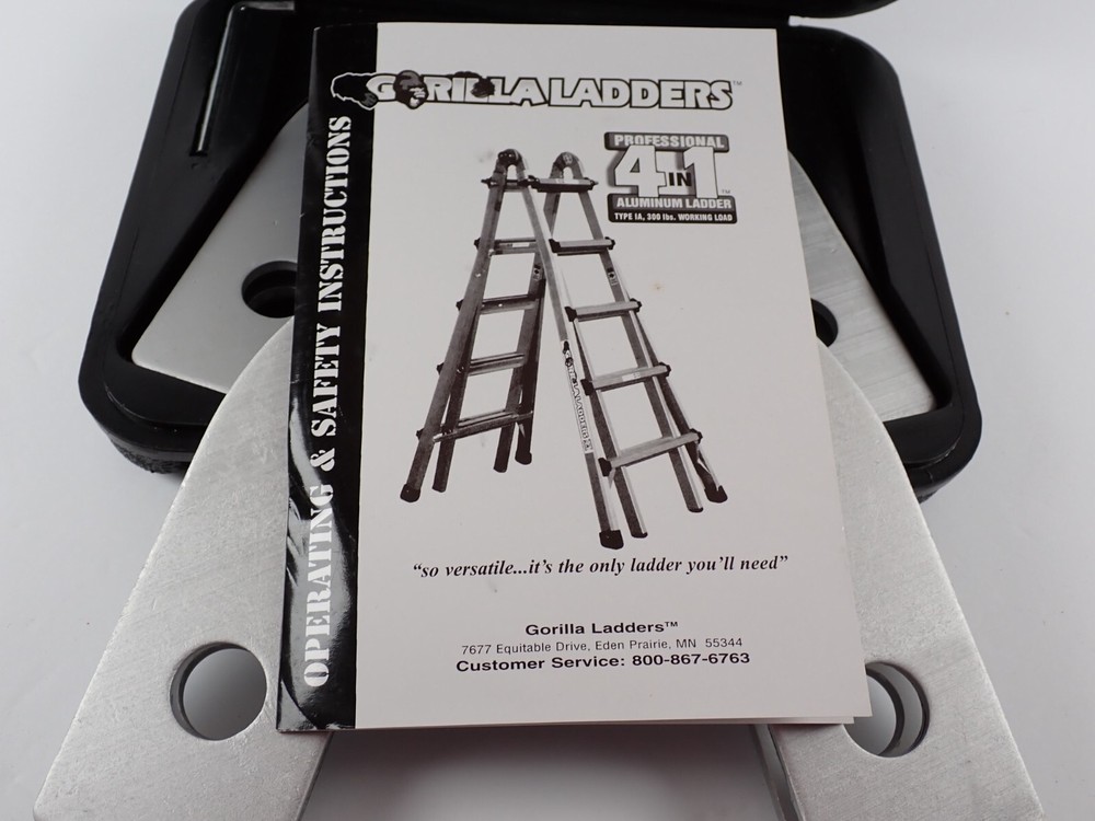 Gorilla Ladder Aluminum Trestle Static Scaffold Fixed Hinge Set w/ Case & Tools