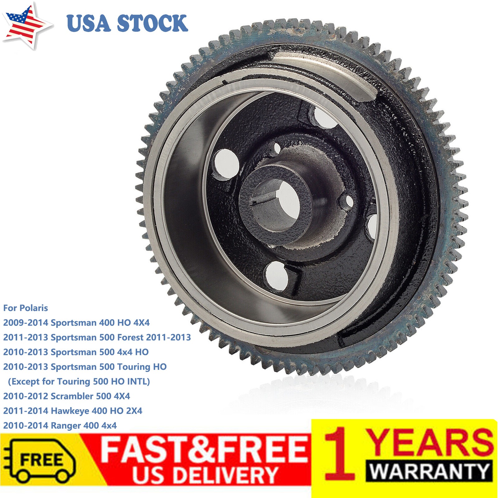 Magneto Rotor Flywheel 3090239 For Polaris Scrambler Sportsman 500 Ranger 400