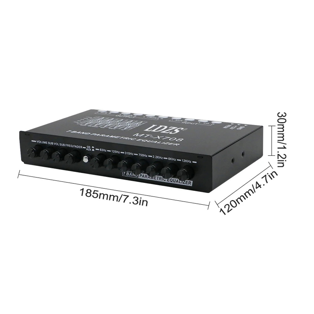 Professional 7 Band Car Equalizer Multifunctional Audio EQ