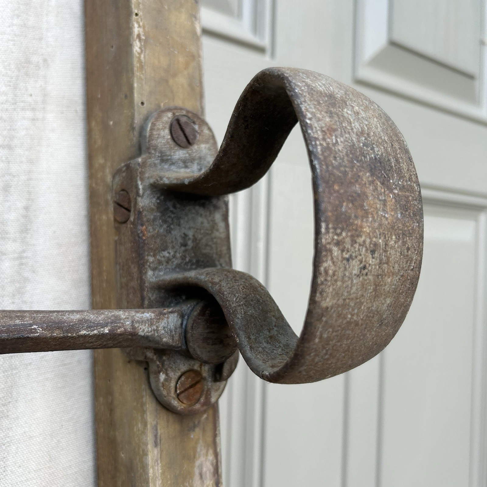 Antique World War 1 Era Medic Stretcher Canvas Gurney Litter WWI Iron Loop Feet