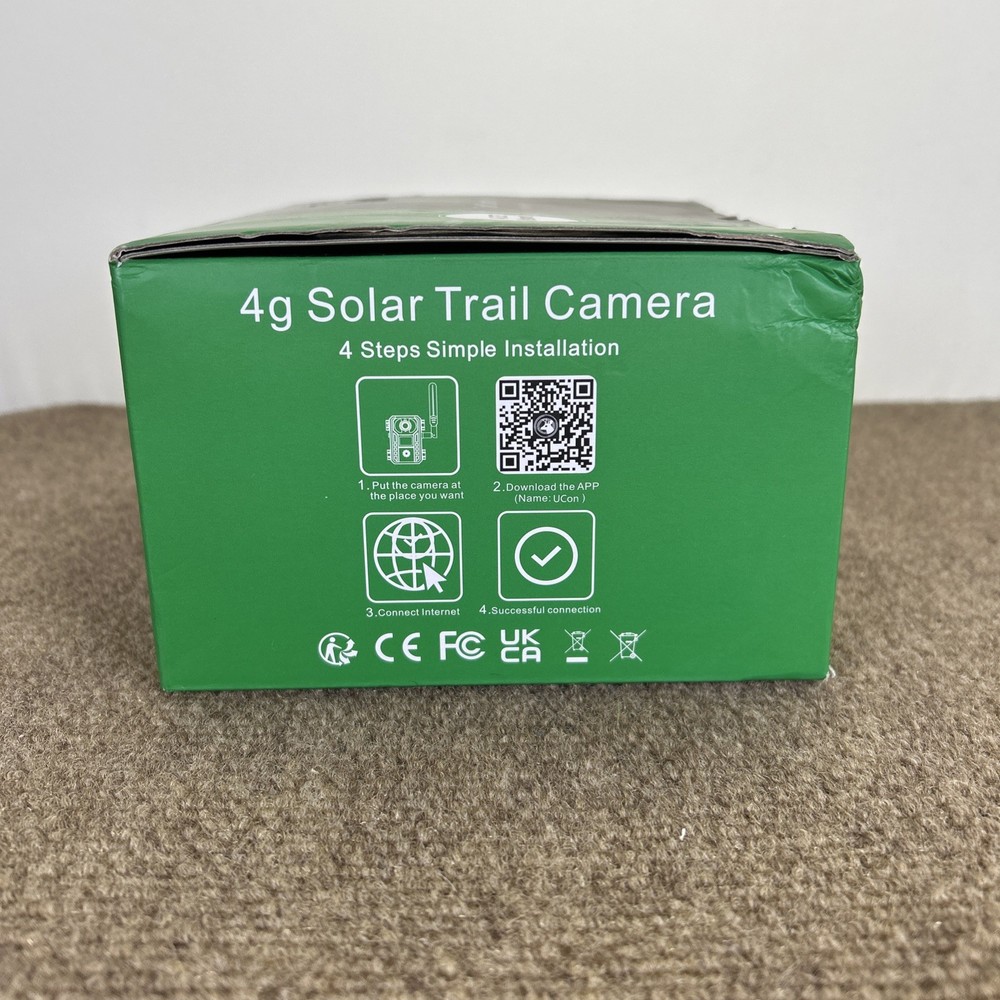 4G LTE Solar-Powered Trail Camera with Motion Trigger/New Open Box