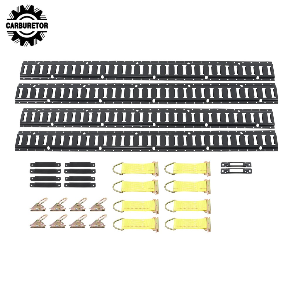 30 Pcs 5 Ft Black E Track Rails Complete Kit With Mounting Hardware For Cargo