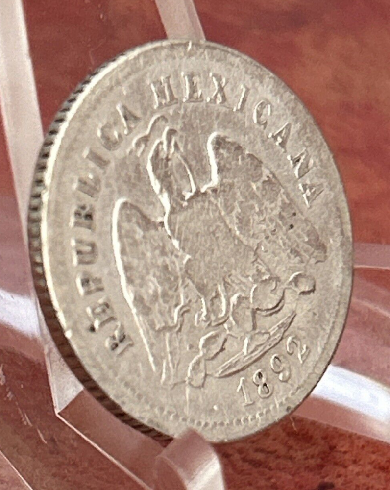 1892 Mexico SECOND REPUBLIC 10 Centavos 10C NICE COIN