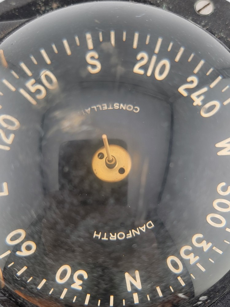 VINTAGE DANFORTH CONSTELLATION 6" MARINE BOAT HIGH SPEED COMPASS. UNTESTED.