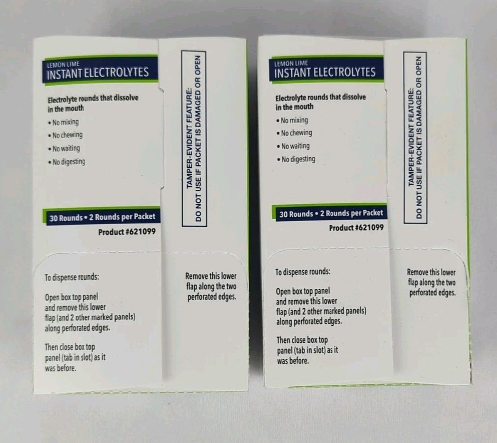 Xpect First Aid SOLID H Instant Electrolytes lemon lime 30 ROUNDS Each 2 Pack