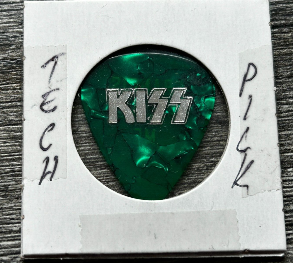 KISS Guitar Pick Paul Stanley TECH Francis Picked Me Green Pearloid 2003