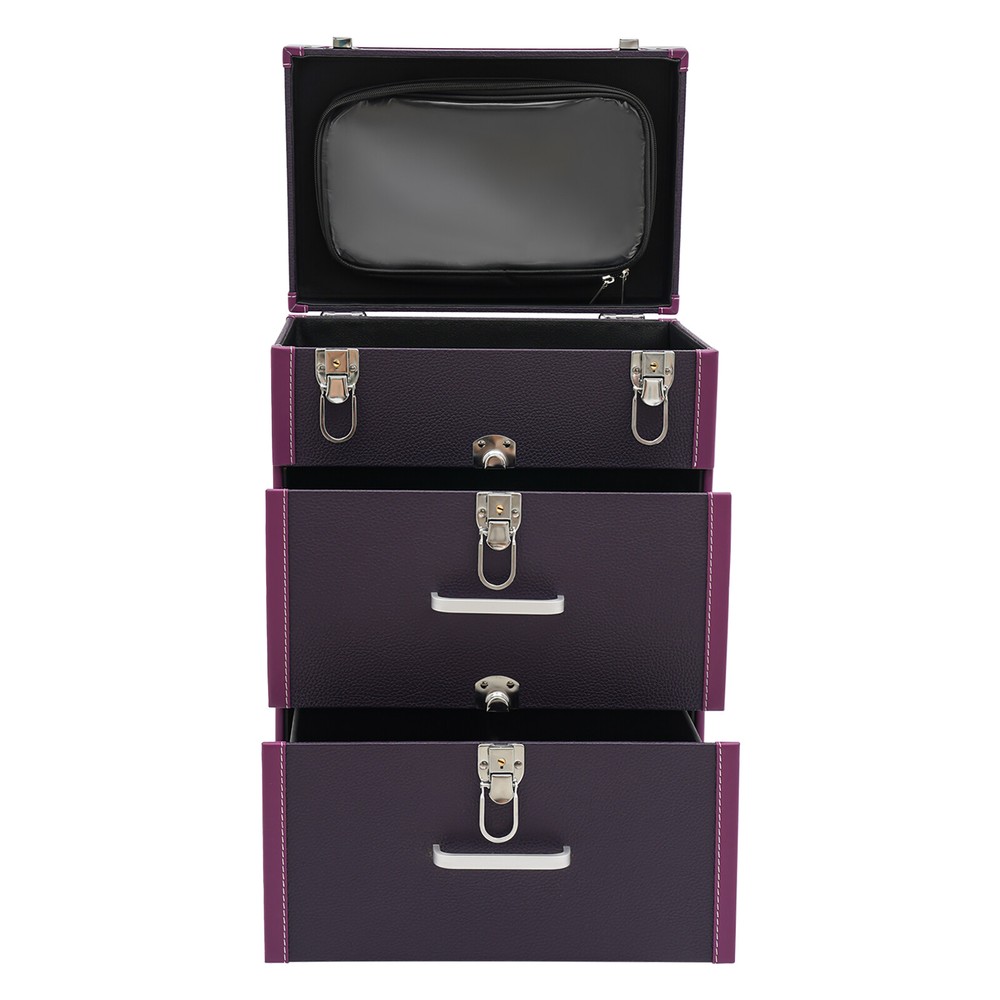 Large Rolling Cosmetic Case Makeup Trolley Rolling Makeup Case Waterproof