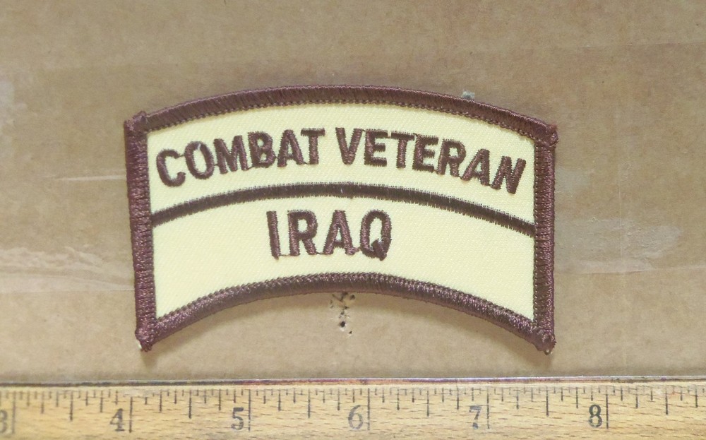 Combat Veteran Iraq Embroidered Patch