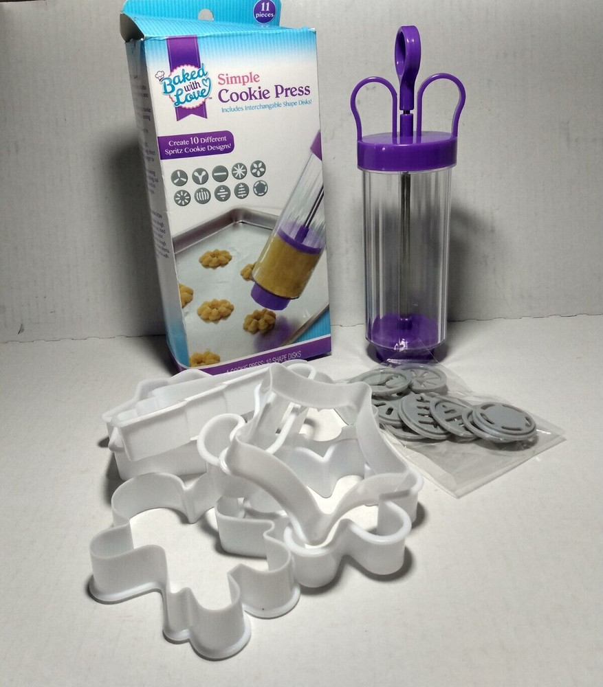 Spritz Design Cookie Press 10 Different Discs PLUS 7 Cookie Cutters