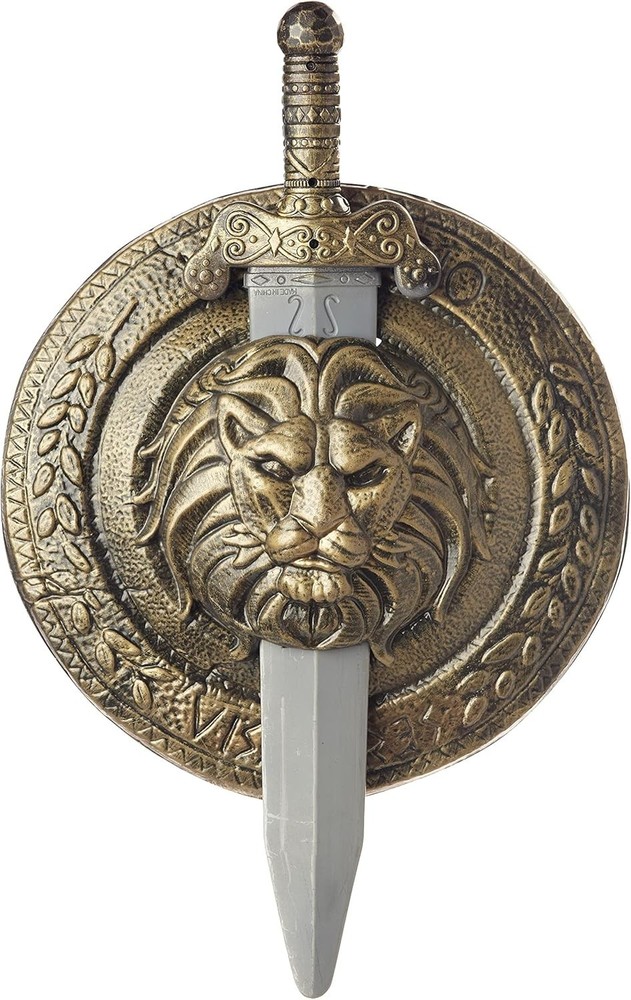 Standard Size Gladiator Shield & Sword Set with Webbing Arm Strap - Collectible