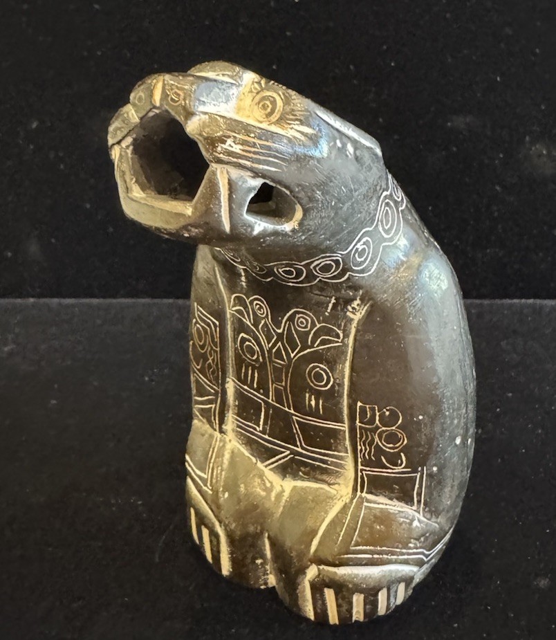 Hand Carved Stone Jaguar Statue Mythical Pre-Columbian Form Bolivian Chachapuma