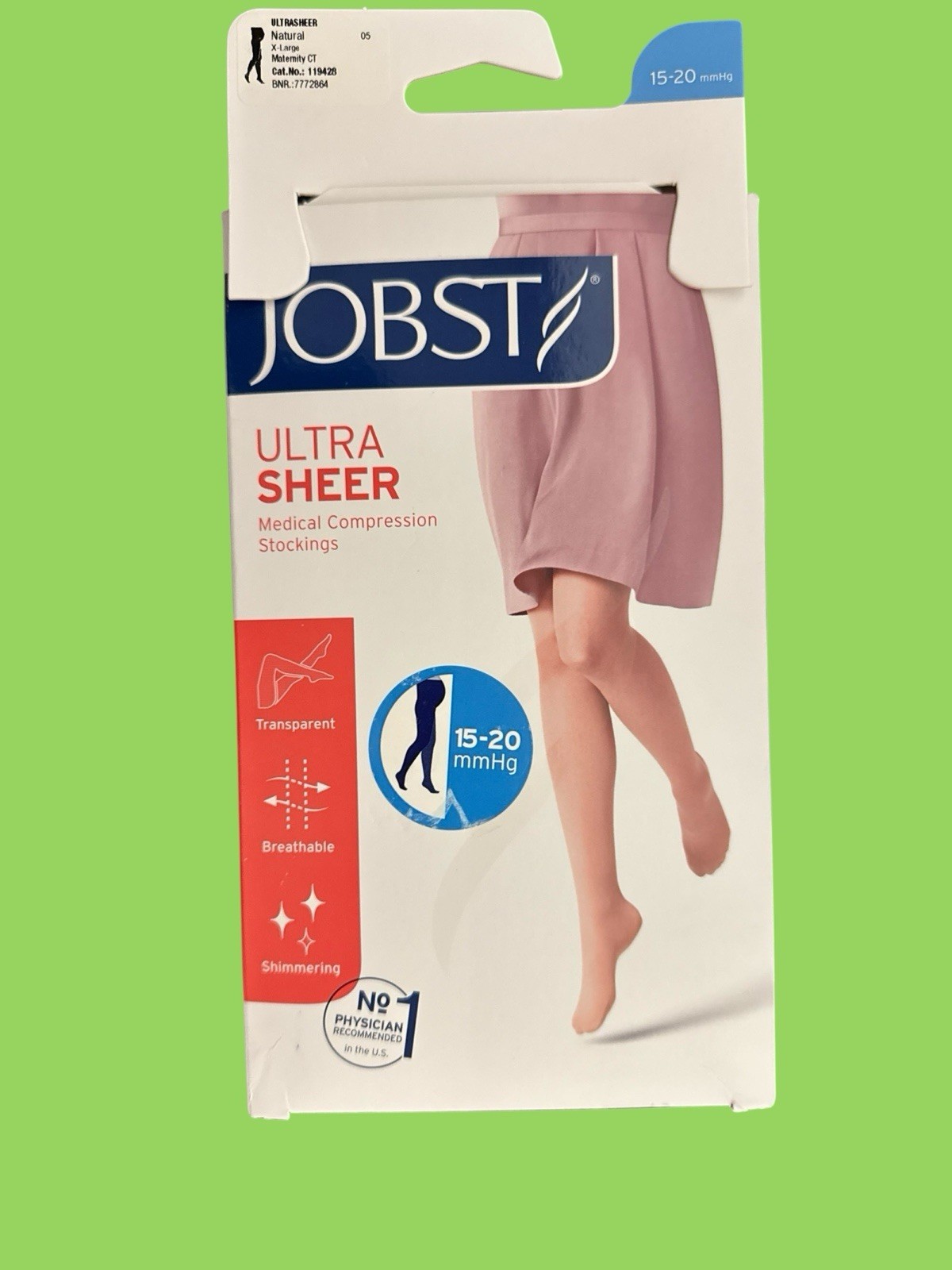 Jobst Women's Compression Maternity Pantyhose Stockings 15-20mmhg XL Natural