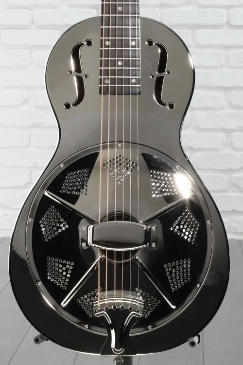Recording King Parlor Resonator Acoustic Guitar - Nickel