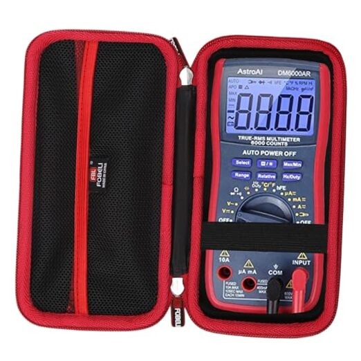 Storage Carrying Case Compatible with AstroAI Digital Multimeter Black