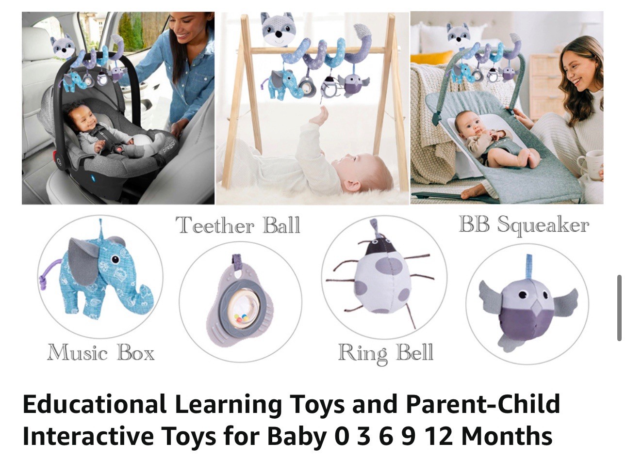 Spiral Car Seat & Stroller Bed Baby Activity Toy by BATOHO -Sold Out Everywhere-