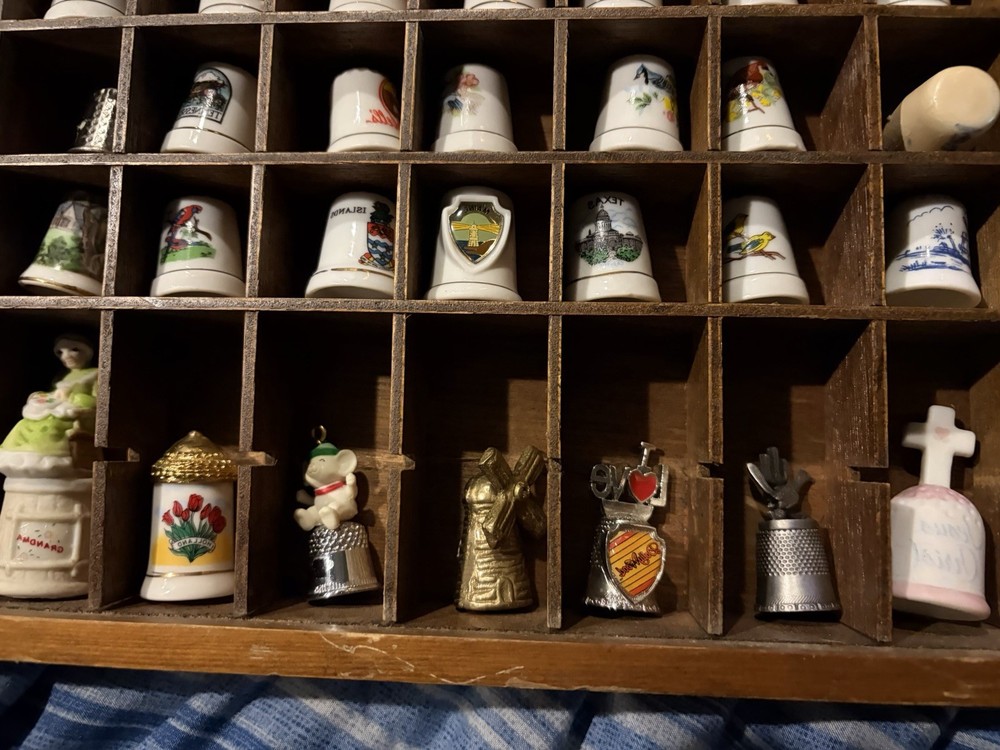 Thimble Collection with Case Large. 84 In Total
