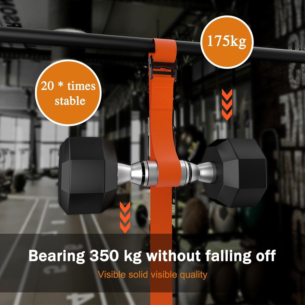 SEBIT Hamstring Curl Strap,59 inches Adjustable Squat Strap Foot Dumbbell Str...