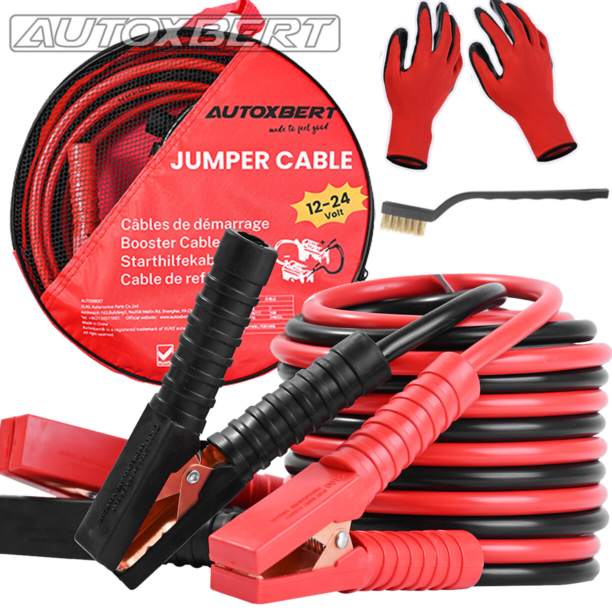 Commercial Grade Jumper Cable HEAVY DUTY Car Battery Booster Kit 4 2 GAUGE 20ft.