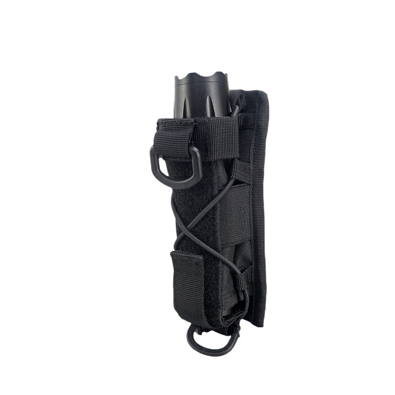 Tactical Flashlight Holster Belt Open-top MOLLE Vertical & Horizontal Carrying
