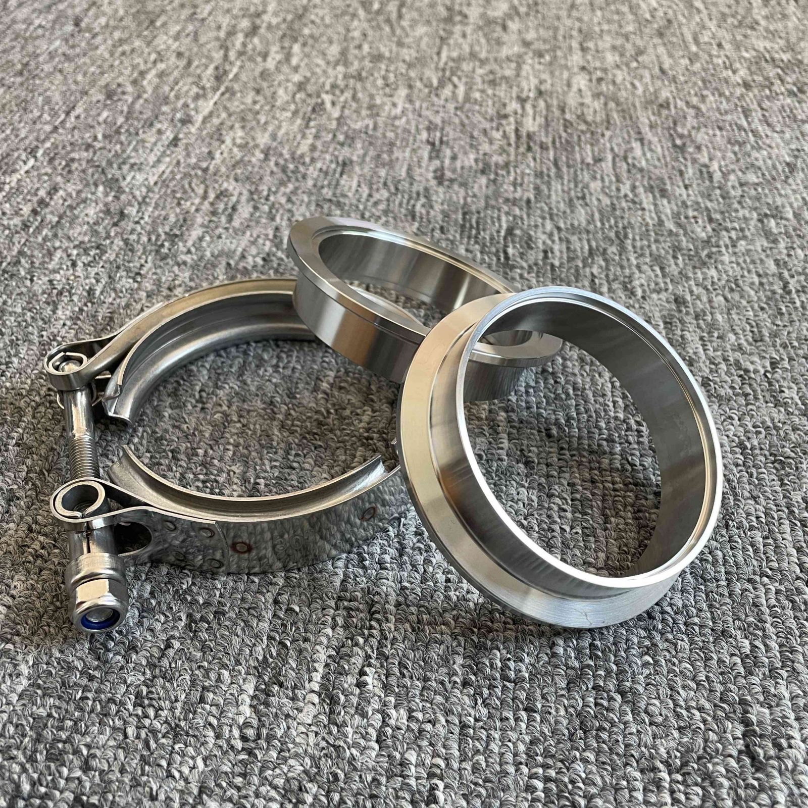 3 Inch 3.0" V Band Clamp Stainless Steel with Flange Male Female Mild Steel