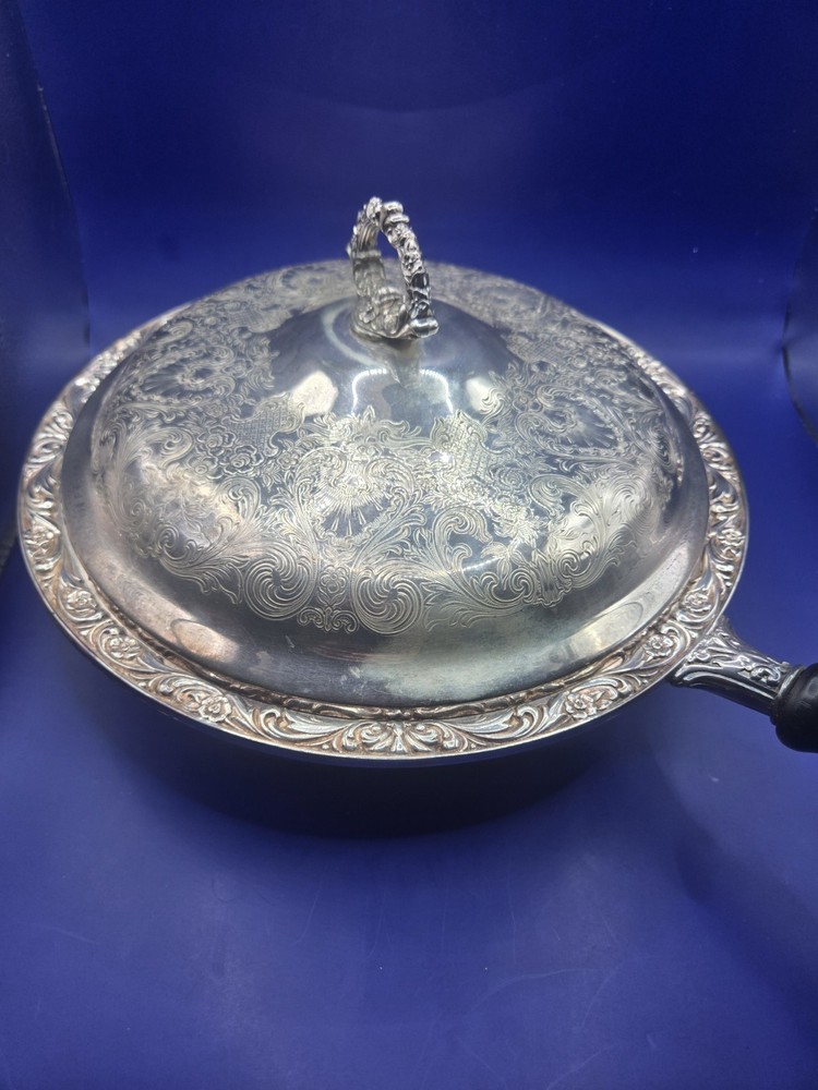 Vintage silver plated searving pan