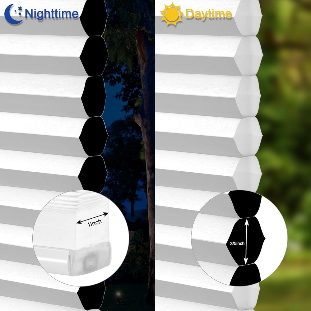 Wireless cellular blinds, light-filtering cellular blinds, easy to install