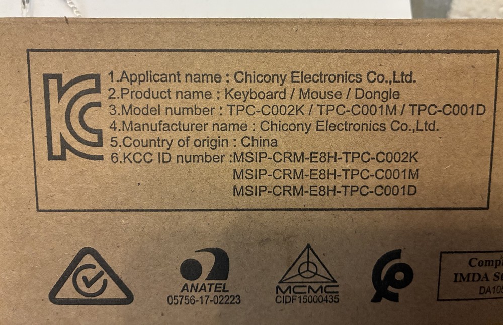 HP 710 Wireless Keyboard and Mouse Combo - Open Box