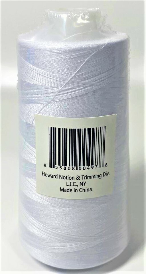 Eco-Lock 3,000 Yards 100% Polyester Thread - WHITE