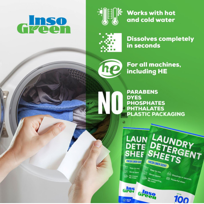 Laundry Detergent Sheets – 100 Loads - Eco Washer Sheets Detergent