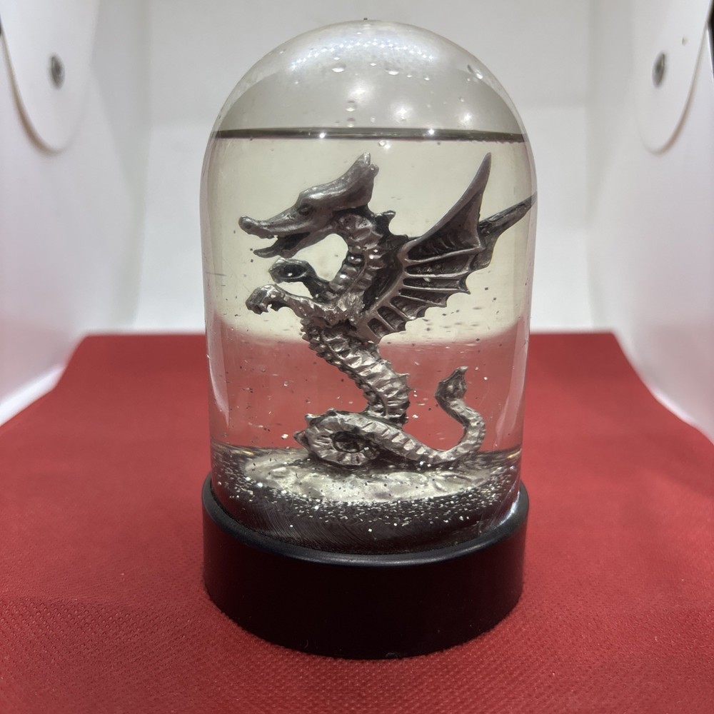 Pewter Dragon Snow Globe