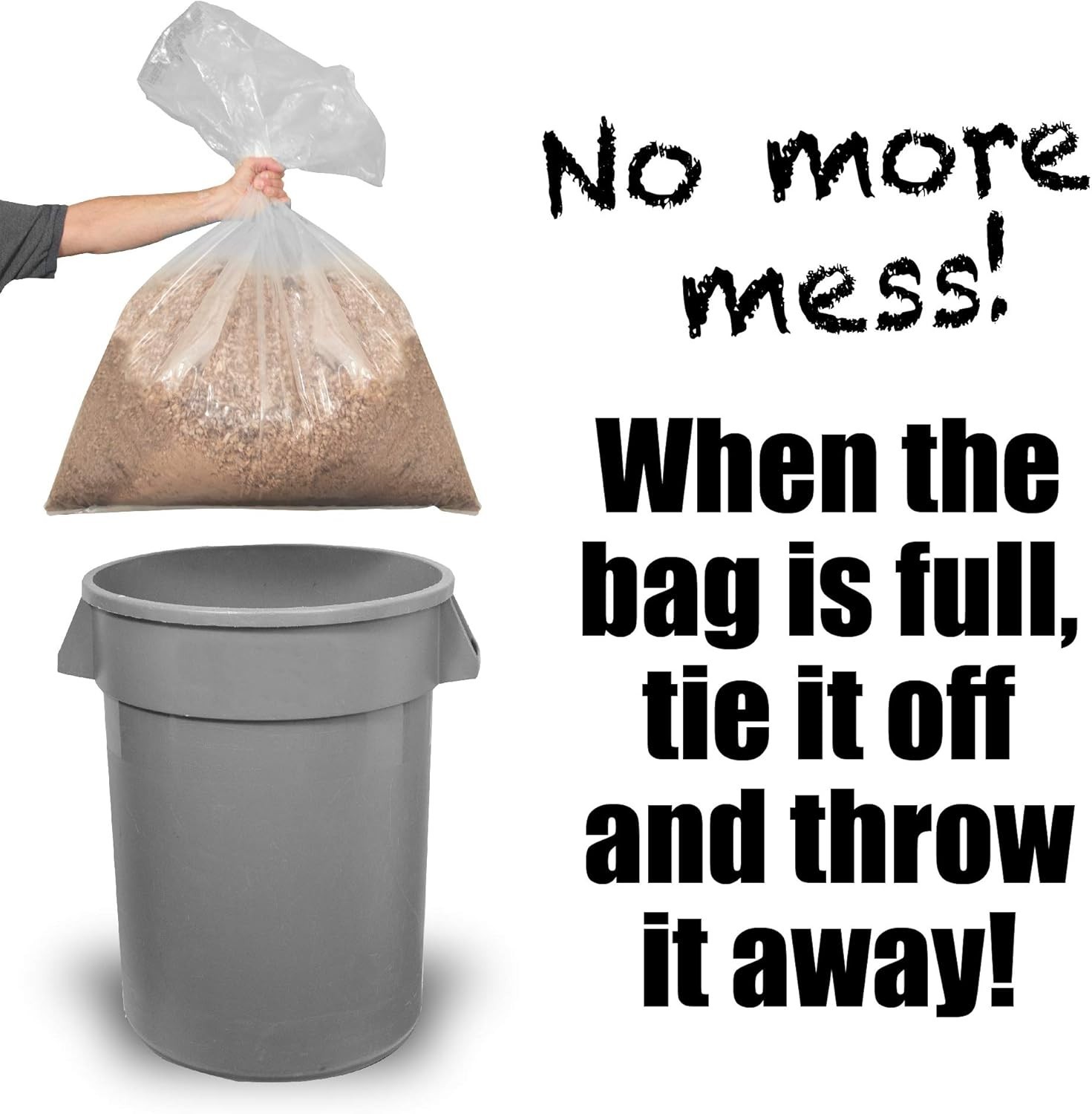 Clear Plastic Dust Collector Replacement Bag 5 Pack 20" Diameter by 43" Long