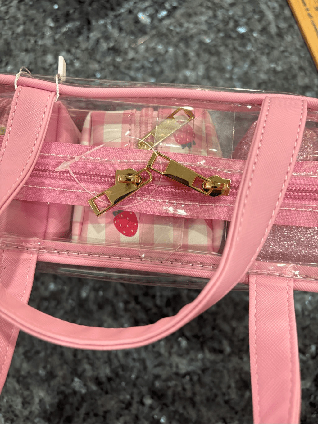 Blush Crush Pink Travel Cosmetic Bag Set 3 Piece Makeup Bags New