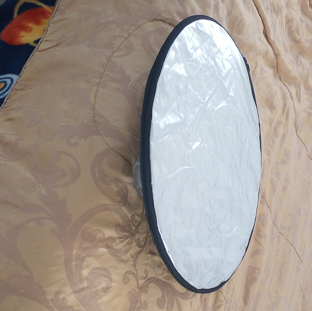 Collapsible Portable Photo Studio Reflector Silver Black