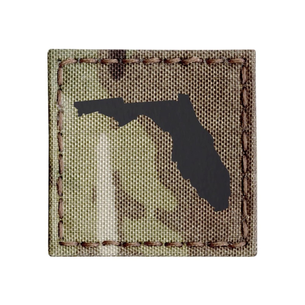 infrared IR florida state shape cutout multicam morale tactical IFF hook patch