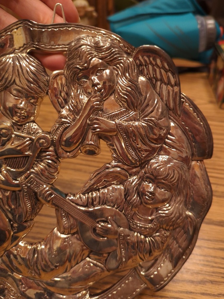 Holiday Collection Godinger Cherub Angels Silver Plated Trivet Wall Hanging