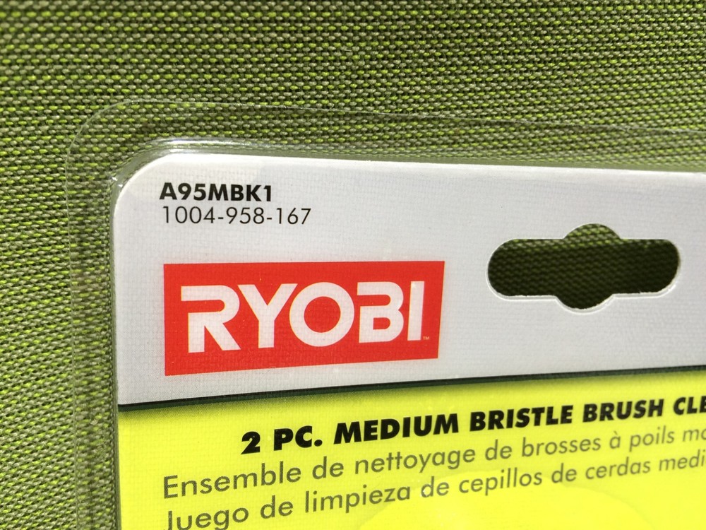 RYOBI Medium Bristle Brush Cleaning Accessory Kit (2-Piece)