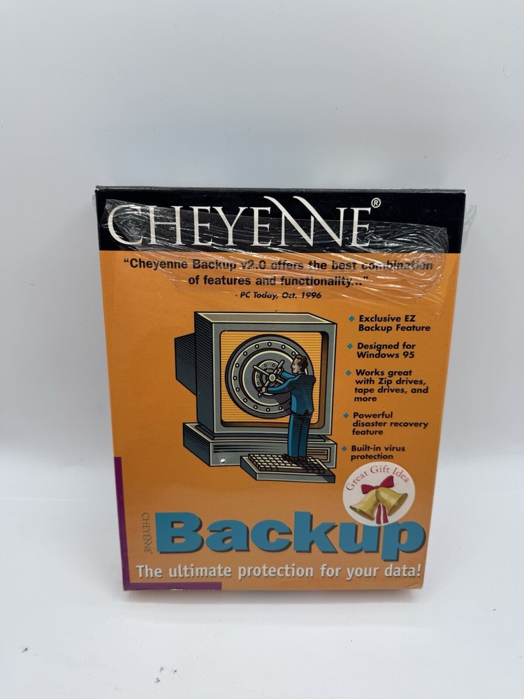 Vintage Cheyenne Backup Software V2.0 for Microsoft Windows ‘95 PC CD-ROM 1991