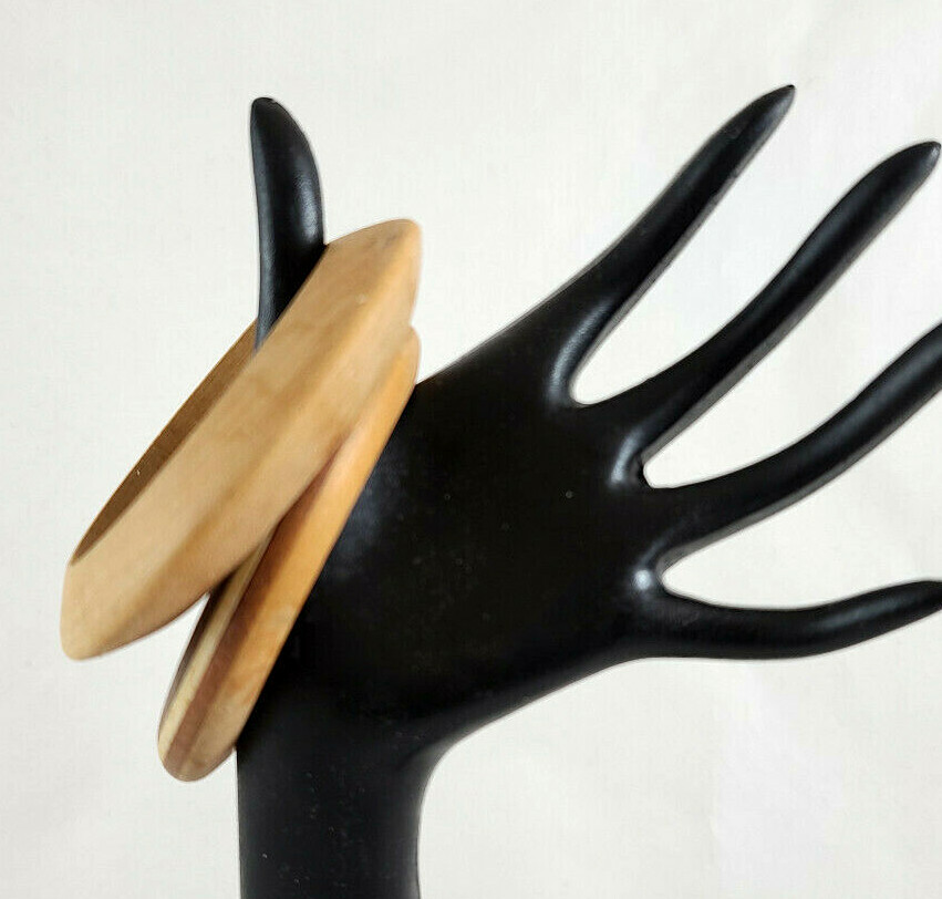 Vintage Wooden Bangle Bracelets
