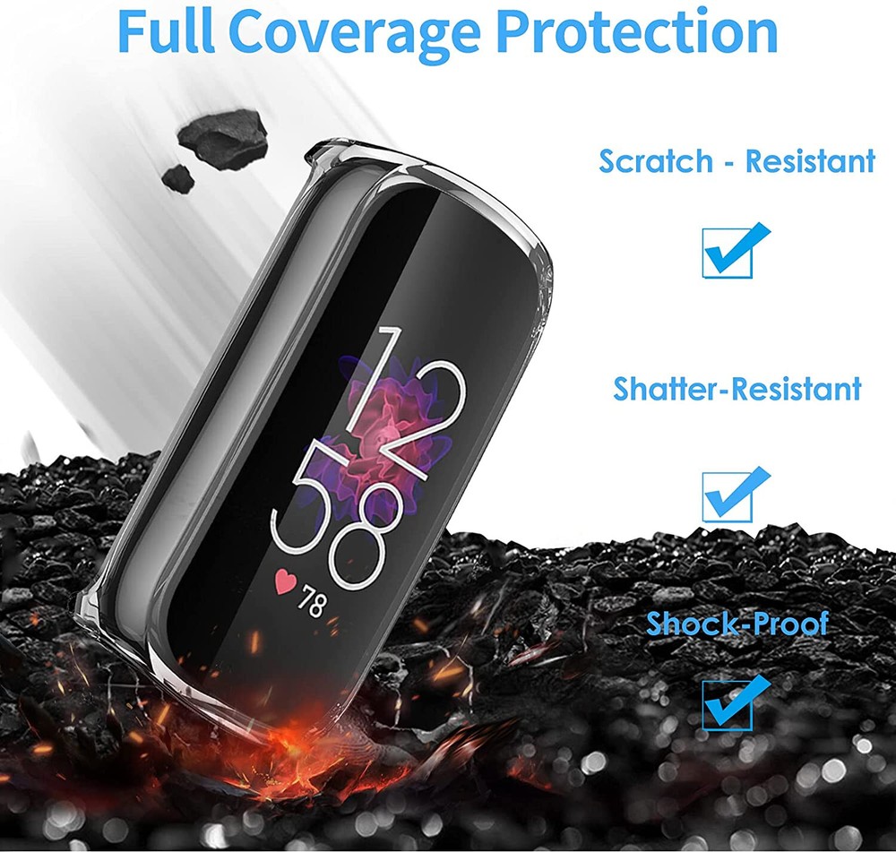 Screen Protector Case For Fitbit Luxe Soft Protective Bumper Cover